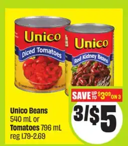 FreshCo Unico Beans 540 mL or Tomatoes 796 mL offer