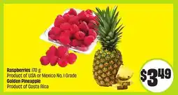 FreshCo Raspberries 170 g Product of USA or Mexico No. 1 Grade, Golden Pineapple Product of Costa Rica offer