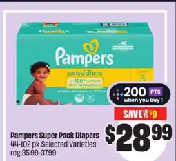 FreshCo Pampers Super Pack Diapers 44-102 pk Selected Varieties offer