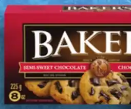 Walmart Baker's 100% pure semi-sweet or unsweetened baking chocolate bar offer