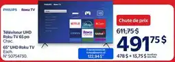 Walmart PHILIPS 65 UHD Roku TV offer