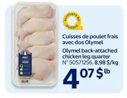 Walmart Olymel back-attached chicken leg quarter offer