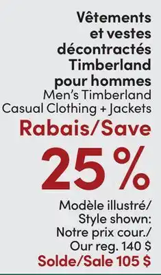L'équipeur Men's Timberland Casual Clothing + Jackets offer