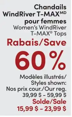 L'équipeur T-MAX Tops offer