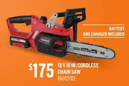Canac 18 V 10 in. Cordless Chain Saw offer