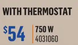 Canac Wall Convection Electric Heater with Thermostat offer