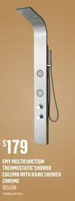 Canac Emy Multifunction Thermostatic Shower Column with Hand Shower offer