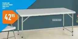 Canac Folding and Ajustable Height Table 48 in offer