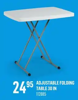 Canac Adjustable Folding Table 30 in offer