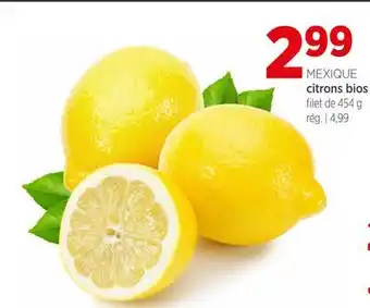 Avril citrons bios offer