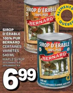 L'Intermarché SIROP D'ÉRABLE 100% PUR | MAPLE SYRUP, 540 ML offer