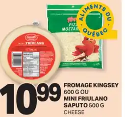 L'Intermarché FROMAGE KINGSEY 600 G OU MINI FRIULANO MINI FRIULANO, 500 G | CHEESE offer