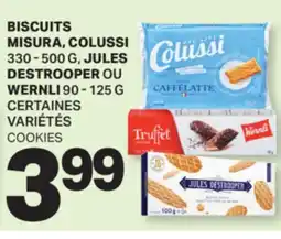 L'Intermarché BISCUITS MISURA, COLUSSI 330 - 500G, JULES DESTROOPER OU WERNLI | COOKIES, 90-125 G offer
