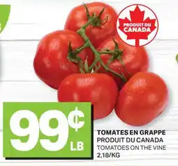 L'Intermarché TOMATES EN GRAPPE | TOMATOES ON THE VINE offer