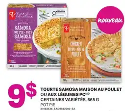 L'Intermarché TOURTE SAMOSA MAISON AU POULET OU AUX LÉGUMES | POT PIE, 565 G offer