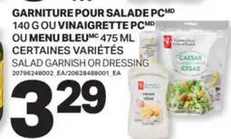 L'Intermarché GARNITURE POUR SALADE PCMD OU 140 G OU VINAIGRETTE PCMD MENU BLEUPCMC OU M offer