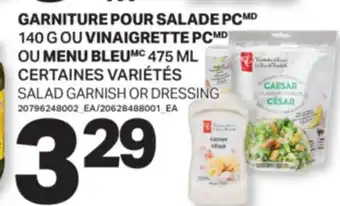L'Intermarché GARNITURE POUR SALADE PCMD OU 140 G OU VINAIGRETTE PCMD MENU BLEUPCMC OU M offer