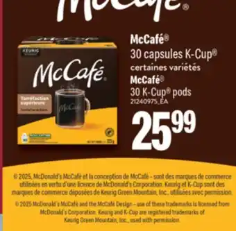 L'Intermarché MCCAFÉ 30 CAPSULES K-CUP | MCCAFÉ offer