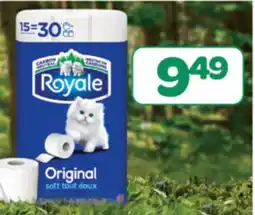 L'Intermarché PAPIER HYGIENIQUE ROYALE ORIGINAL & VELOUR, 15=30 ROULEAUX offer