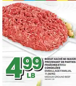 L'Intermarché BOEUF HACHÉ MI-MAIGRE PROVENANT DE PARTIES FRAÎCHES ET/OU EMBALLAGE FAMILIAL | MEDIUM GROUND BEEF offer