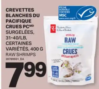 L'Intermarché CREVETTES BLANCHES DU PACIFIQUE CRUES, 31-40/LB, , 400 G offer