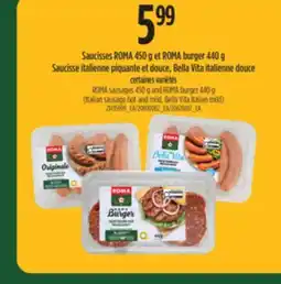 L'Intermarché SAUCISSES ROMA 450 G ET ROMA BURGER 440 G offer