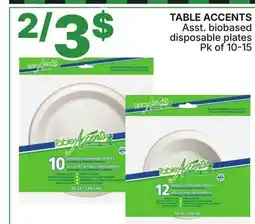Rossy TABLE ACCENTS Asst. biobased disposable plates offer