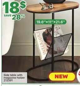 Rossy Side table with magazine holder offer