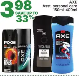 Rossy AXE Asst. personal care offer