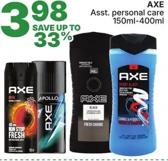 Rossy AXE Asst. personal care offer