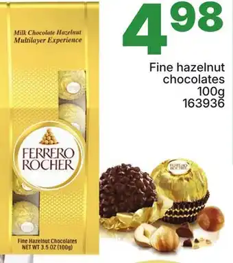 Rossy Fine hazelnut chocolates offer