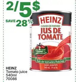 Rossy HEINZ Tomato juice offer