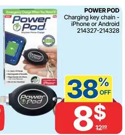 Rossy POWER POD Charging key chain - iPhone or Android offer
