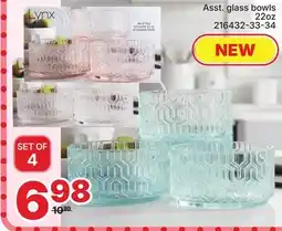 Rossy Asst. glass bowls offer