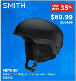 Sports Experts SMITH METHOD Adult freestyle winter sports helmet offer