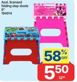 Rossy Asst. licensed folding step stools offer