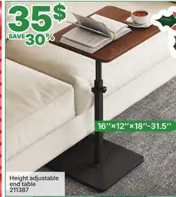 Rossy Height adjustable end table offer
