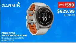 Sports Experts GARMIN FENIX 7 PRO SOLAR EDITION 47 MM Smartwatch with GPS offer