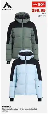 Sports Experts MCKINLEY EDWINA Women's hooded winter sports jacket offer