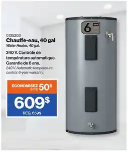 Patrick Morin Water Heater, 40 gal offer