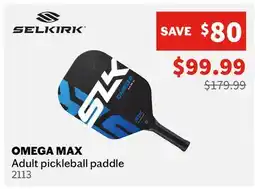 Sports Experts SELKIRK OMEGA MAX Adult pickleball paddle offer