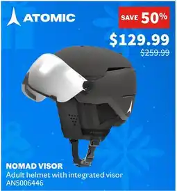 Sports Experts ATOMIC NOMAD VISOR Adult helmet with integrated visor offer
