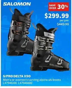 Sports Experts SALOMON S/PRO DELTA X90 Men's or women's carving alpine ski boots offer