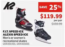 Sports Experts K2 F.I.T. SPEED ICE ALEXIS SPEED ICE offer