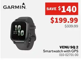 Sports Experts GARMIN VENU SQ 2 Smartwatch with GPS offer