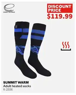 Sports Experts ENERGY TECHWEAR SUMMIT WARM Adult heated socks offer