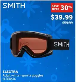 Sports Experts SMITH ELECTRA Adult winter sports goggles offer