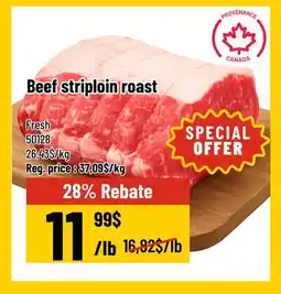 Mayrand Beef striploin roast offer