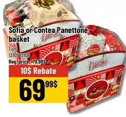 Mayrand Sofia or Contea Panettone basket offer