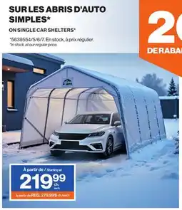 Patrick Morin ON SINGLE CAR SHELTERS offer